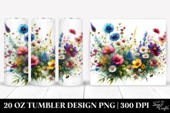 Watercolor Wild Flowers | 20 Oz Tumbler Product Image 1