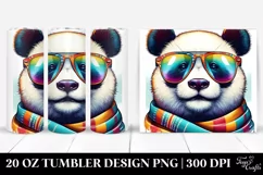 Quirky Colored Panda Portrait|20 oz Tumbler Product Image 1