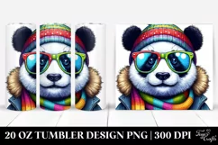 Quirky Colored Panda Portrait|20 oz Tumbler Product Image 1