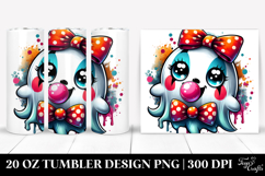 Funny Clown Ghost Chewing Bubble Gum 20 Oz Tumbler Product Image 1