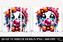 Funny Clown Ghost, Vibrant 20 Oz Tumbler Product Image 1