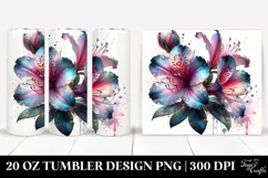 20 Oz Tumbler Sublimation | Glossy Azalea with Metallic Product Image 1
