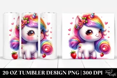 Vibrant Cute Unicorn Funny Drawing Tumbler Product Image 1
