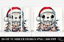 Cute Baby Walrus in Lights Clipart Product Image 1