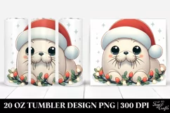 Cute Baby Walrus in Lights Clipart Product Image 1