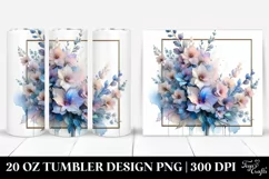Abstract Glossy Delphinium, Transparent 20 Oz Tumbler Product Image 1