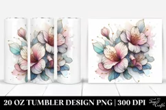 Abstract Wooden Stained Azalea, Transparent 20 Oz Tumbler Product Image 1