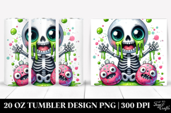 Funny Tiny Skeleton, Colorful 20 Oz Tumbler Product Image 1