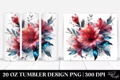 20 Oz Tumbler Sublimation | Glossy Azalea with Metallic Product Image 1