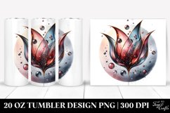 Abstract Shiny Tulip Splash | 20 Oz Tumbler Product Image 1