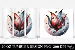 Abstract Shiny Tulip Splash | 20 Oz Tumbler Product Image 1