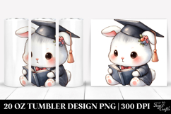 Cute Baby Bunny, Watercolor 20 Oz Tumbler Product Image 1