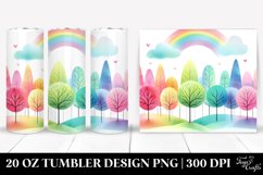 Serene Rainbow Trees, Simple Pastel | 20 Oz Tumbler Product Image 1