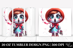 Funny Haunted Doll, Colorful 20 Oz Tumbler Product Image 1
