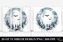 Simple Gothic Vampire Watercolor | 20 oz Tumbler Product Image 1
