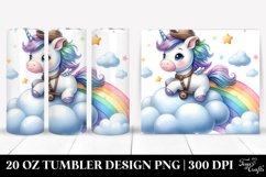 Watercolor Baby Unicorn Cowboy | 20 Oz Tumbler Product Image 1