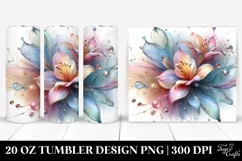 Abstract Shiny Freesia, Transparent 20 Oz Tumbler Product Image 1
