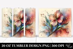 Abstract Pastel y Sweet Pea, Transparent 20 Oz Tumbler Product Image 1