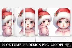 Cute Baby with Santa Hat Clipart, Transparent 20 Oz Tumbler Product Image 1