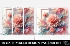Abstract Pastel Carnation Made of |20 oz Tumbler Product Image 1