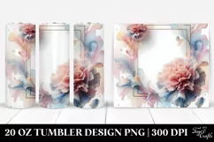 Glossy Carnation Art | 20 oz Tumbler Product Image 1