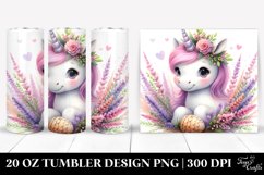 Cute Baby Unicorn with Heather | 20 oz Tumbler Product Image 1