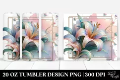 Abstract Pastel Glossy Lily 20 Oz Tumbler Product Image 1