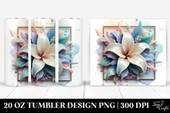 Abstract Pastel Lily 20 Oz Tumbler Product Image 1