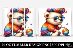 Adorable Baby Bear Playing | 20 oz Tumbler Product Image 1