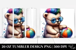 Adorable Baby Bear Playing | 20 oz Tumbler Product Image 1