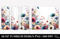 Colorful Wild Flowers Frame Tumbler | 20 oz Tumbler Product Image 1
