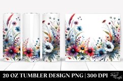 Colorful Wild Flowers Frame Tumbler | 20 oz Tumbler Product Image 1
