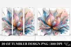 Shiny Tulip Clipart, Transparent 20 Oz Tumbler Product Image 1