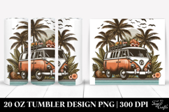 Vintage Tropical Van, Tshirt Vector Style 20 Oz Tumbler Product Image 1