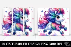 Vibrant Running Unicorn | 20 oz Tumbler Product Image 1