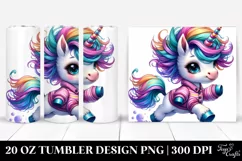 Vibrant Running Unicorn | 20 oz Tumbler Product Image 1