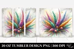 20 Oz Tumbler Sublimation | Colorful Heather on Marble Product Image 1