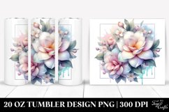 Glossy Gardenia Art | 20 oz Tumbler Product Image 1