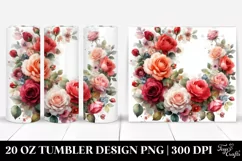 Colorful Red Roses Design | 20 oz Tumbler Product Image 1