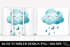 Whimsical Cloud, Watercolor 20 Oz Tumbler Product Image 1