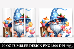 Colorful Gnome with Cocktail 20 Oz Tumbler Product Image 1