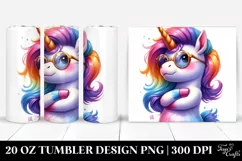 Vibrant Baby Unicorn Model 20 Oz Tumbler Product Image 1