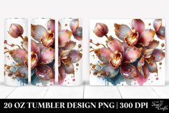 20 Oz Tumbler Sublimation | Detailed Glossy Orchid with Product Image 1