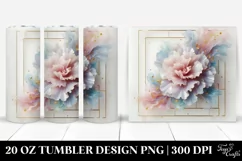 Glossy Carnation Art | 20 oz Tumbler Product Image 1