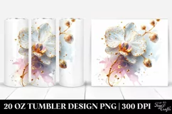 20 Oz Tumbler Sublimation | Shiny Orchid Design Product Image 1