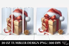 Digital Painting Gift with Santa Hat, High-Res 20 Oz Tumbler Product Image 1