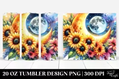 Vibrant Sunflower Half Moon | 20 oz Tumbler Product Image 1