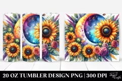 Vibrant Sunflower Half Moon | 20 oz Tumbler Product Image 1