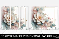 Abstract Gardenia 20 Oz Tumbler Product Image 1