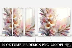 Shiny Gladiolus Retro Art | 20 oz Tumbler Product Image 1
